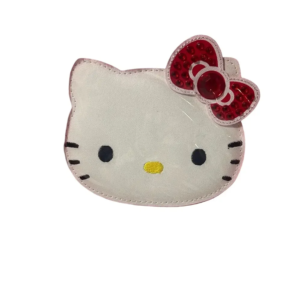 🍀 3 for $25 Hello Kitty Pink Fuzzy Papyrus Card Blank Inside All occasions